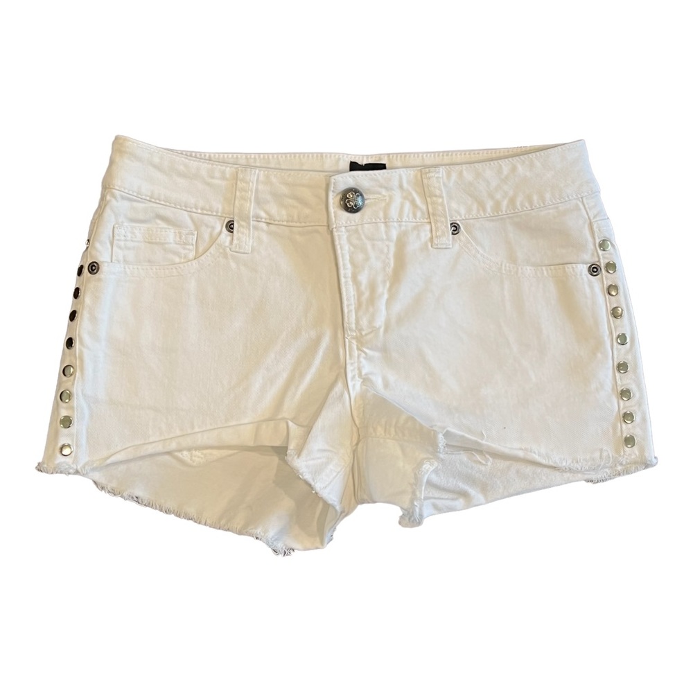 2B Bebe white Denim Shorts w/ Studs